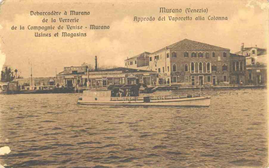 1915 – APPRODO DEL VAPORETTO ALLA COLONNA