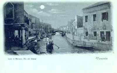 1900 – isola di Murano Rio dei Vetrai ( notturna)