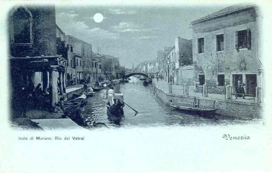 1900 – isola di Murano Rio dei Vetrai ( notturna)