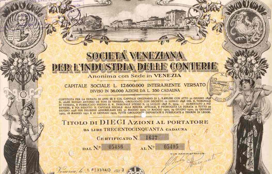 1933 – 10 Azioni Conterie