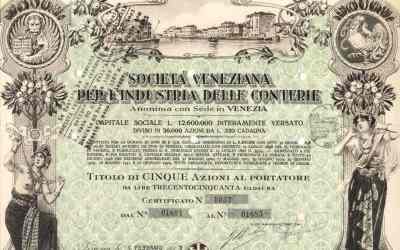 1933 – 5 Azioni Conterie