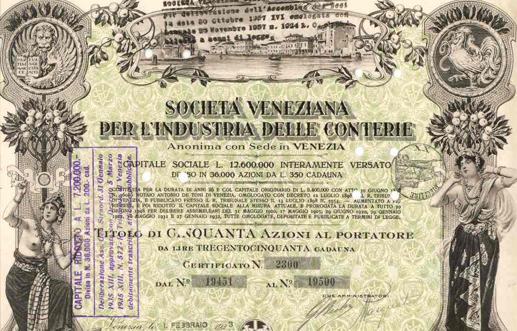 1933 – 50 Azioni Conterie