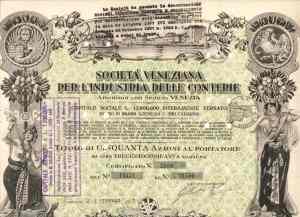 AZIONI 50 CONTERIE MURANO 1933