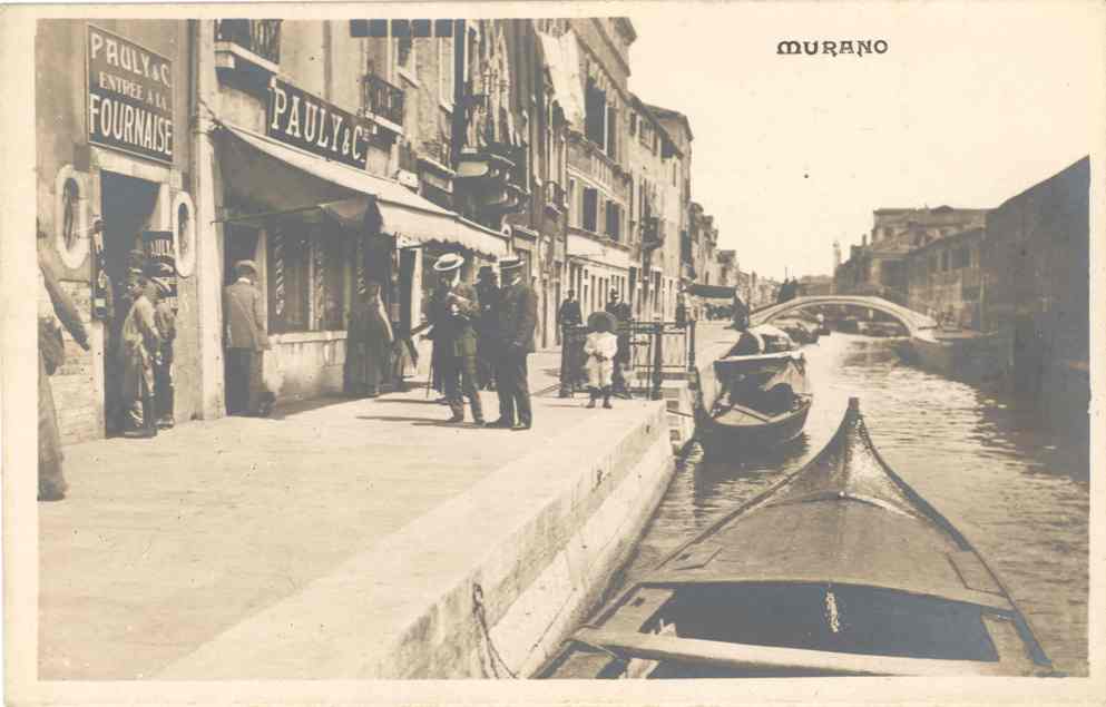 1930 – Murano rio dei Vetrai   “Pauly e c.”